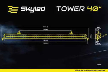 SKYLED TOWER 40" LED BAR (1041 mm) z dynamicznym światłem pozycyjnym (białe/pomarańczowe)