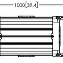 Belka ostrzegawcza LED 1000mm 24 LED 12/24V R65 pomarańczowa z białą sekcją centralną