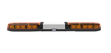 Belka ostrzegawcza LED 1000mm 24 LED 12/24V R65 pomarańczowa z białą sekcją centralną