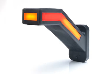 Boczna lampa zespolona LED z dynamicznym kierunkowskazem i światłem pozycyjnym 12/24V (lewa) W168.6DD
