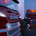 Dodatkowo światła pozycyjne LED białe/pomarańczowe do reflektorów dalekosiężnych Scania R/S 2016-2022