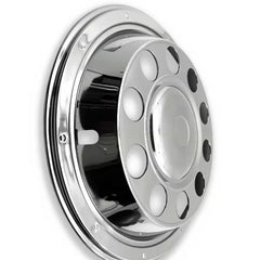 Kołpak na przedniej felgę 22,5" ze stali nierdzewnej, 10 otworów, PCD 335mm
