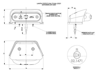 Lampa obrysowa LD 231