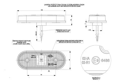 Lampa obrysowa LD 634