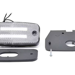 Lampa obrysowa LED z odblaskiem białe światło 12/24V W158