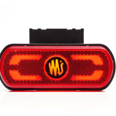 Lampa obrysowa LED z odblaskiem czerwone światło 12/24V W240NL
