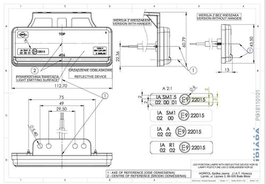LD 2431 Lampa obrysowa slim XS –
