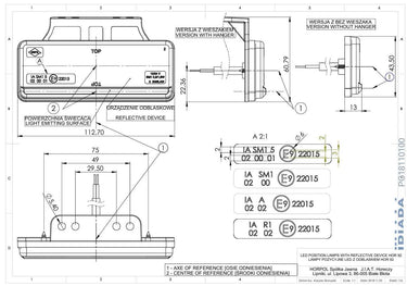 LD 2433 Lampa obrysowa slim XS –