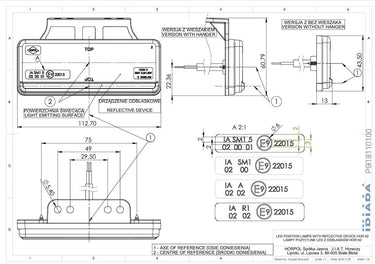 LD 2512 Lampa obrysowa slim XS –