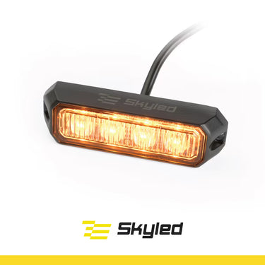 Lampa ostrzegawcza LED SKYLED 96x28 mm stroboskopowa pomarańczowa R10 R65 SAE