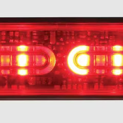 Lampa ostrzegawcza Mega Thin stroboskop LED czerwona 12/24V R65 IP67