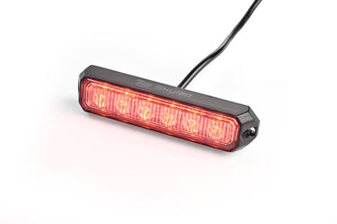 Lampa ostrzegawcza SKYLED 128x28 mm stroboskop czerwone światło 6 LED