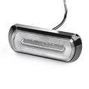 Lampa ostrzegawcza SKYLED 132x51 mm z białym światłem pozycyjnym i stroboskopem pomarańczowym