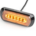 Lampa ostrzegawcza SKYLED 132x51 mm z czerwonym światłem pozycyjnym i stroboskopem pomarańczowym LED