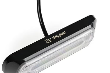 Lampa ostrzegawcza SKYLED 132x51 mm z pomarańczowym światłem stroboskopowym i pozycyjnym (6 LED) R10 R65