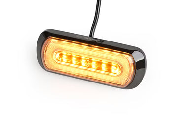 Lampa ostrzegawcza SKYLED 132x51 mm z pomarańczowym światłem stroboskopowym i pozycyjnym (6 LED) R10 R65
