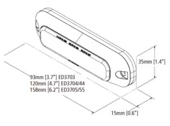 Lampa ostrzegawcza stroboskopowa LED 12/24V pomarańczowa IP67 - ECCO