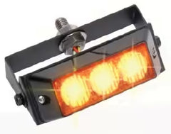 Lampa ostrzegawcza stroboskopowa LED 12/24V z wspornikiem (3 diody, pomarańczowa, R65, IP67)