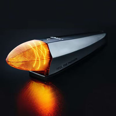 Lampa pozycyjna Torpedo IZE LED SILVER biała/pomarańczowa z światłem ostrzegawczym