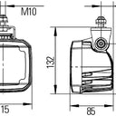 Lampa robocza LED Hella Ultra Beam 9 diod 2000 lm wisząca 12/24V