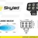 Lampa robocza LED SKYLED ATER STD R60F 10-30V, 60W, światło rozproszone