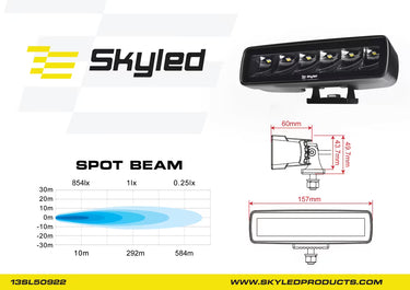 Lampa robocza LED SKYLED DARK ILLUSION R30S 10-30V 30W skupione światło