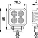 Lampa robocza LED ValueFit 12/24V, 1700lm, 4 diody, kwadratowa, przewód 80 cm