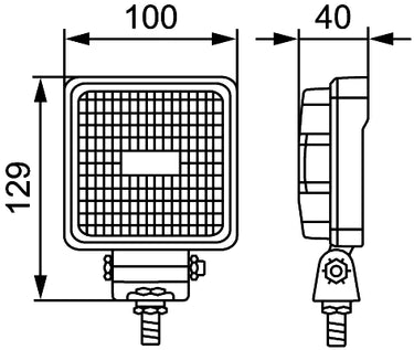 Lampa robocza LED ValueFit S800 12/24V, 800lm, prostokątna