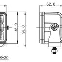 Lampa robocza SKYLED Amnis Golden 45F 10-32V, 45W, 3780 lm - światło rozproszone