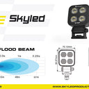 Lampa robocza SKYLED ATER STD Q40F 10-30V 40W rozproszona światło dzienne