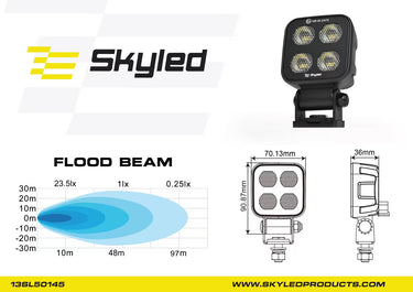 Lampa robocza SKYLED ATER STD Q40F 10-30V 40W rozproszona światło dzienne