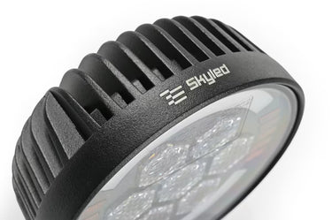 Lampa robocza SKYLED Aura C35F okrągła 9-32V 35W 3500Lm z pozycją pomarańczową/czerwoną i światłem ostrzegawczym R65