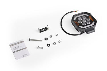 Lampa robocza SKYLED Aura Q35F kwadratowa 9-32V 35W 3500Lm pomarańczowa/czerwona z homologacją R10/R65/R148