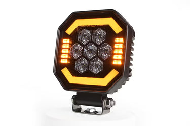 Lampa robocza SKYLED Aura Q35F kwadratowa 9-32V 35W 3500Lm pomarańczowa/czerwona z homologacją R10/R65/R148