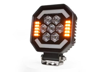 Lampa robocza SKYLED Aura Q35F kwadratowa 9-32V 35W 3500Lm pomarańczowa/czerwona z homologacją R10/R65/R148
