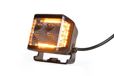 Lampa robocza LED SKYLED DARK ILLUSION FLASH QF70F 10-30V 70W z światłem ostrzegawczym R65