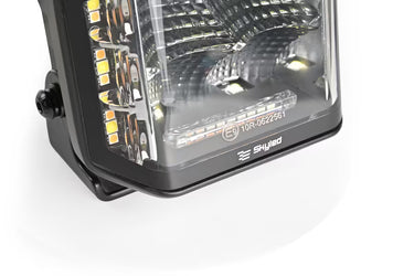 Lampa robocza LED SKYLED DARK ILLUSION FLASH QF70F 10-30V 70W z światłem ostrzegawczym R65