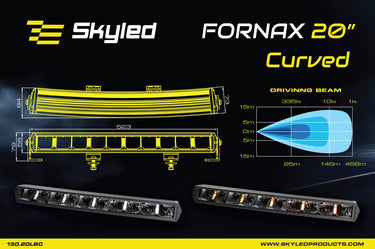 Listwa LED SKYLED FORNAX 20" (523 mm) zakrzywiona 150W biało-pomarańczowa R7/R10/R112