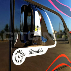 Listwa ozdobna ze stali nierdzewnej z gryfem Scania na uchwyt drzwi L, R, New R, Streamline