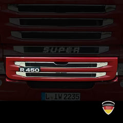 Listwy ozdobne na dolny grill Scania R po 9.2009 / Streamline