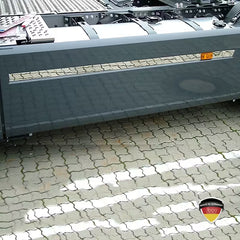 Listwy ozdobne ze stali nierdzewnej na boczną osłonę z wycięciem na obrys; Renault Magnum >08