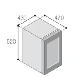 Lodówka na wino sprężarkowa 46L, 12/24V, do 12 butelek