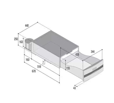 Lodówka sprężarkowa Vitrifrigo D30A 30L 12/24V szufladowa