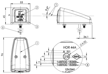 Lampa obrysowa na wysięgniku LD 3117/L