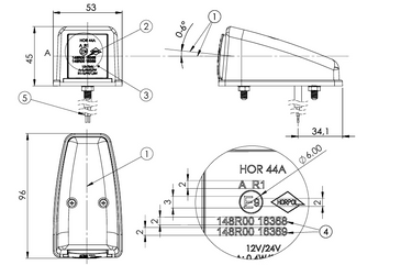Lampa obrysowa na wysięgniku LD 3118/L