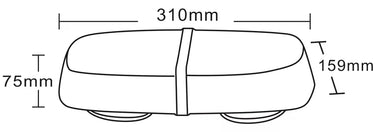 Mini belka ostrzegawcza SKYLED 310 mm na magnesy - pomarańczowe LED 12/24V