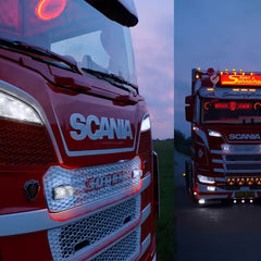 Moduł LED białe zimne światła pozycyjne do reflektorów dalekosiężnych Scania R/S 2016-2022