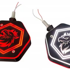 Mysie uszy 3D LED białe-czerwone Gryf Romb (para) 24V