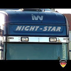 Nakładka ozdobna ze stali nierdzewnej na osłonę przeciwsłoneczną Scania 4 i R-Topline