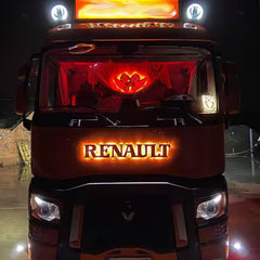 Podświetlane logo Renault ze stali nierdzewnej 24V białe zimne światło LED
